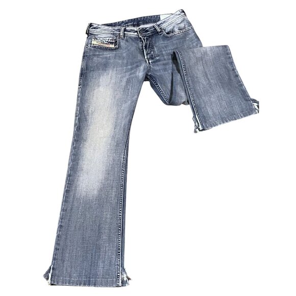 Y2K Diesel Mens Zatiny Selvedge Jeans 30x32 Fits 32x30 Boot Cut 8AT Wash italy - Picture 4 of 16